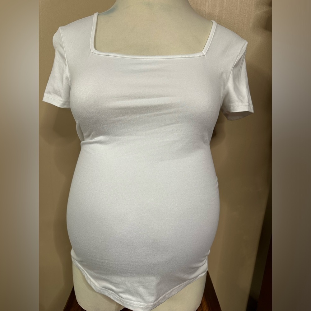 3 SHEIN Maternity Shirts, 2 Black tees & 1 White Top Size Large - Picture 2 of 16